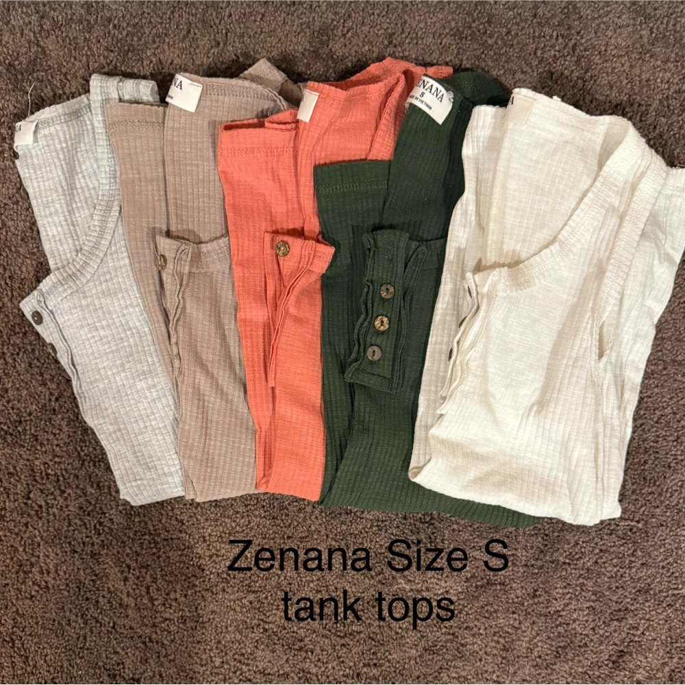 $25 for all 5. Zenana tank tops.
